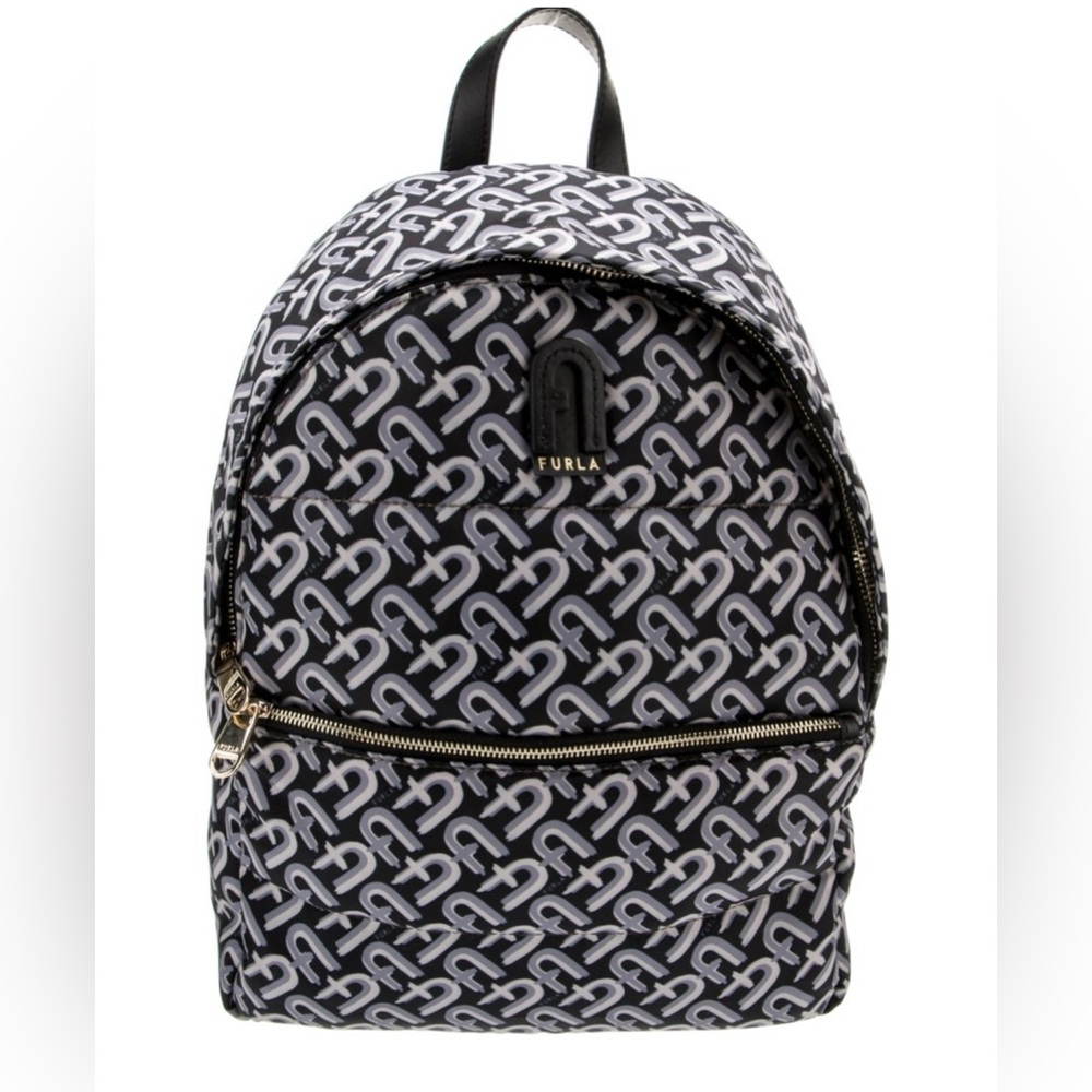 Furla Monogram Logo Nylon Backpack w/Trolley Sleeve